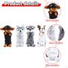 4 Pieces Dog Doll Pencil Cases Cosmetic Bags Cute Purses Animal Pouches for Children Boys and