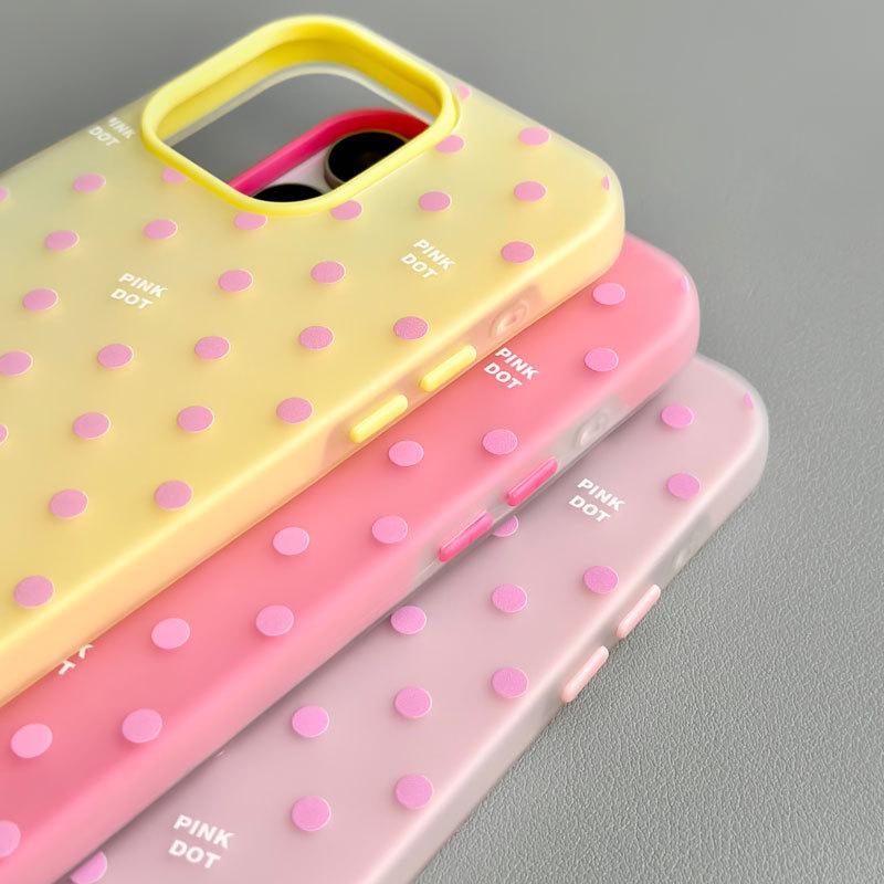 Skinny iPhone 16 Case Compatible and fits 15 14 13/12/11promax /xsmax/xr Polka Dot Dopamine