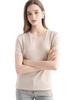 Women's Fine Spun Wool Slim Fit Round Neck Short Sleeve Top