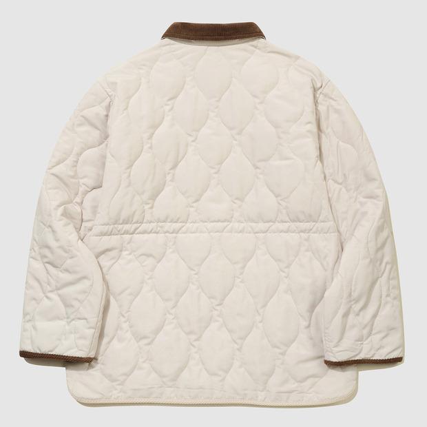Umbro Women'S Collared Mid-Hip Padded Jacket Beige (Uq322Cpj94)