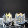 M-Modern-DIY Hollow House Candle Holder Silicone Mold Candle Holder Castle House Plaster Candle Lamp Atmosphere Decoration Mold