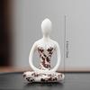 Ceramic Yoga Girl sculptures and figurines Creative Zen Home Room Office Yoga Room Table decoration and accessories