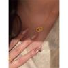 Vietnam Gold Interlocking Ring Necklace: Women's Light Luxury Clavicle Chain Pendant
