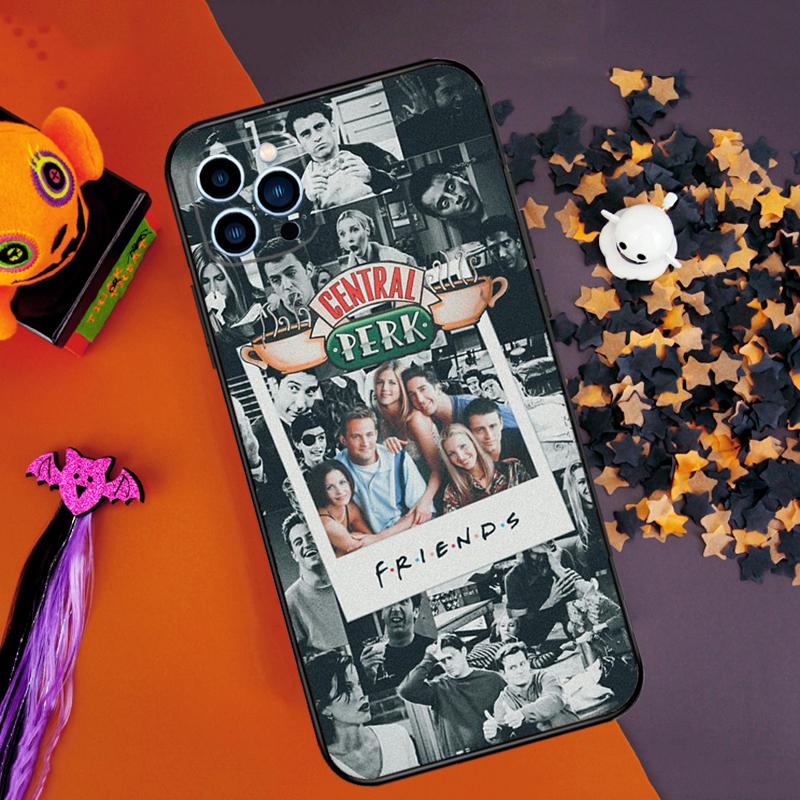 Friends Series Bumper Case For iPhone 16 14 15 Pro Max 11 12 13 Pro Max Mini XR 16e 16 15 Plus Phone Cover