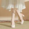 H2 2173-11 Half Bag Head High Heel Sandals Femininity Word with Patent Leather Women's Shoes College Small Sweet