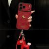 Applicable To Apple 17 Mobile Phone Case with Lanyard Niche Iphone16promax Simple 15 Super Fire 14 Red Pony