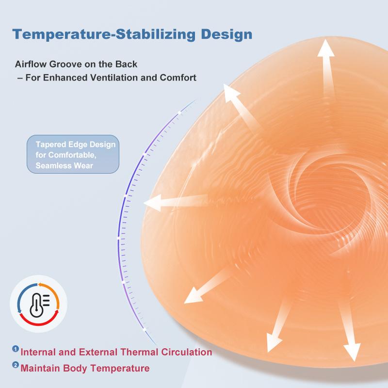 ATR Lifelike Silicone Breast Prosthesis Comfortable Artificial Boobs for Mastectomy Women Enhancer Wire Free