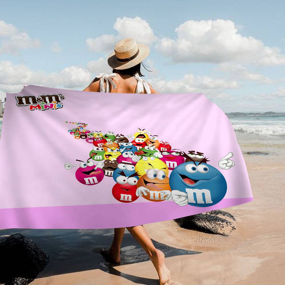 Carpet M&M Candy Snacks Microfiber Beach Towel Absorbent Quick dry Soft Yoga Swimming Resort Mountain Climbing Towel