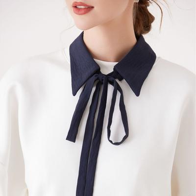 Lace-Up, Wrinkled, Temperament, Peak Collar, Single Collar, Female Skirt, False Collar