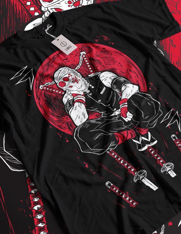 

Футболка Узуй Тенген Клинок Рассекающий Демонов Kimetsu No Yaiba Хоррор Аниме Подарок Футболка S -5XL Унисекс Футболка S