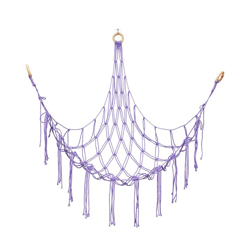 

Гамак Детская Игрушка Мягкая Кукла Хранение Треугольная Сетка Украшение Спальня фиолетовый