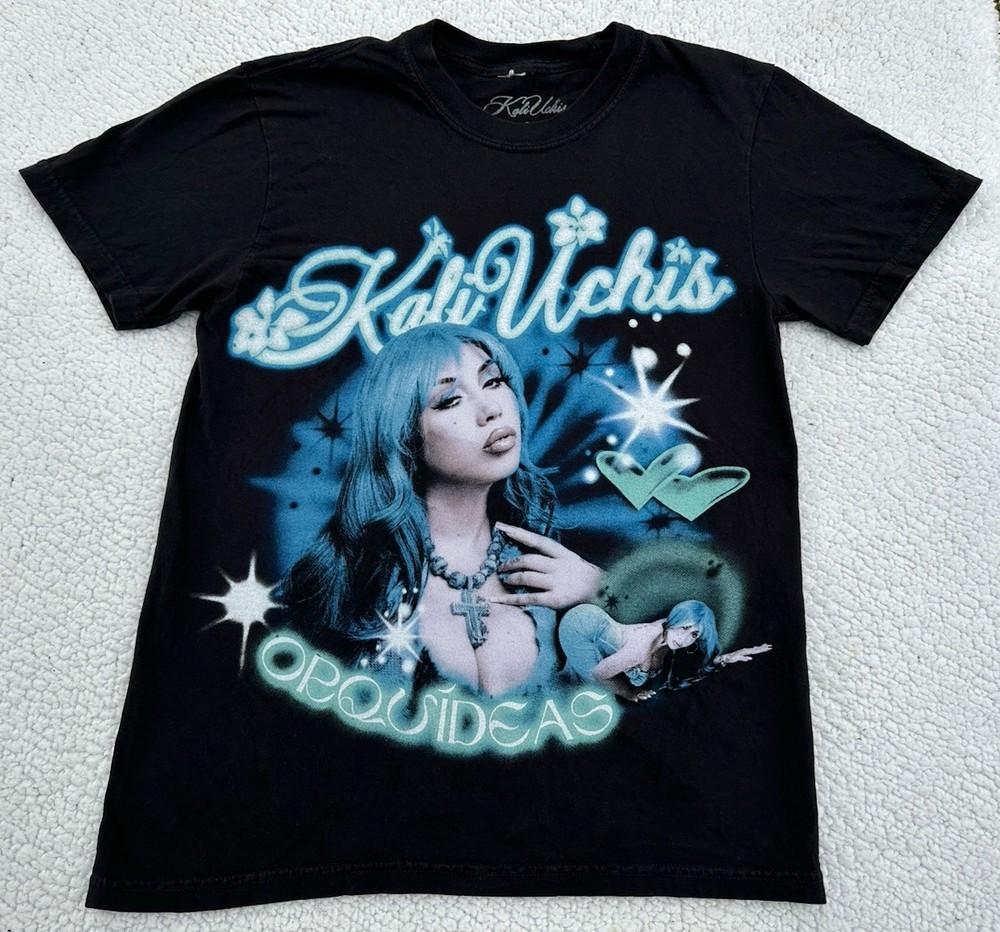 Kali Uchis Black Orquídeas Short-Sleeve T-Shirt, Black Size Medium Unisex T-Shirt