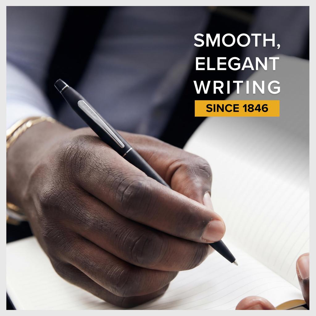 Cross Click Ballpoint Satin Genuine Product Pen, Oil-Based, AT0622-102, Black, (Imported)