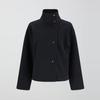 2025 Autumn Jackets Women Casual Loose Stand Neck Long Sleeve Single Breast Short Jacket Fashion Solid Lady Warm Outwear