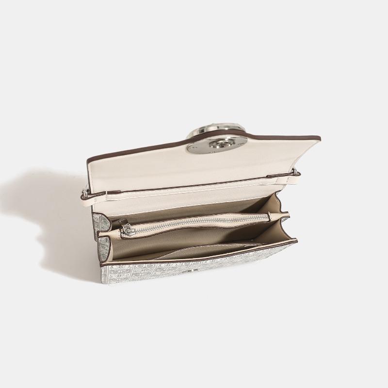 Tasche Damen neu retro bedruckte kleine quadratische Tasche High-End-Mode Nischendesign Schulter Umhängetasche