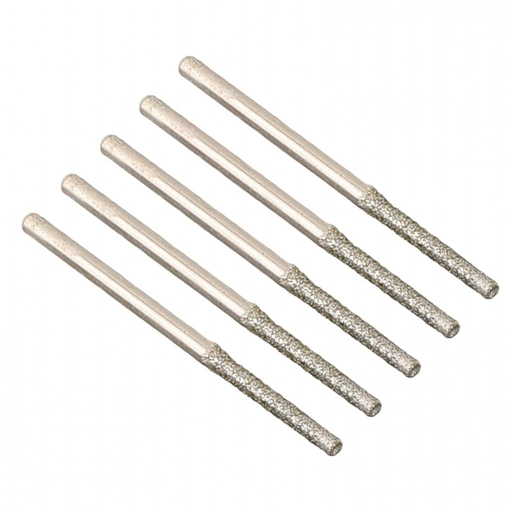 5*/ Punte diamantate 0,8-2,5 mm Gambo 2,35 mm Per Vetro Giada Ambra Vetro#