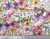 Soimoi Japan Crepe Satin Fabric Flower & Leaves Watercolor Decor Fabric Printed metre 42 Inch