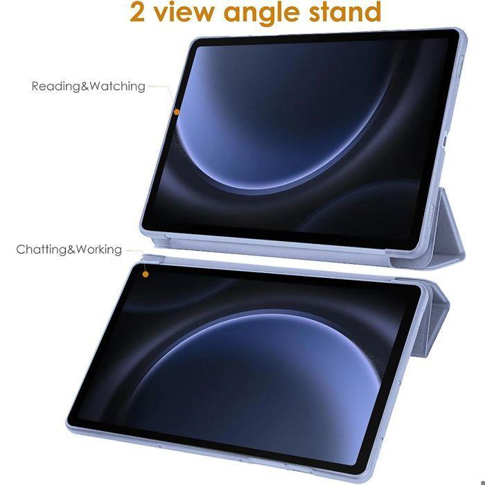 Coque + Verre Trempé -E.F.CONNECTION - pour Samsung Galaxy Tab S9 FE / S10 FE - Protection Antichoc - Violet - 10,9 Pouces