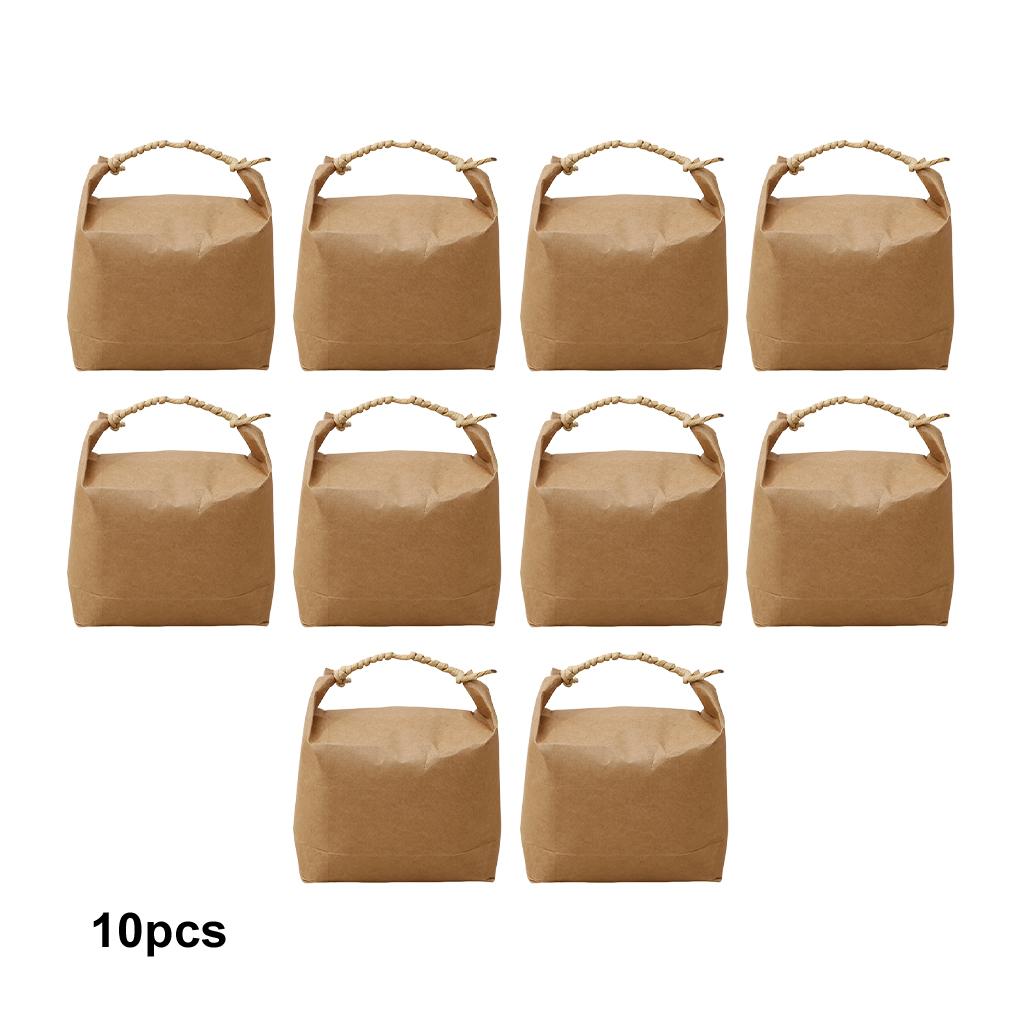 10x Rice Storage Bag Sealable Kraft Paper Bag For Long-lasting Freshness Dried Fruit Flour Bag Etc