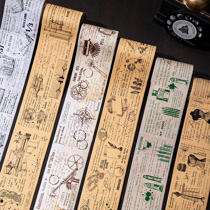 Beautiful Day Retro Manuscript Tape: Journal Decoration Stickers