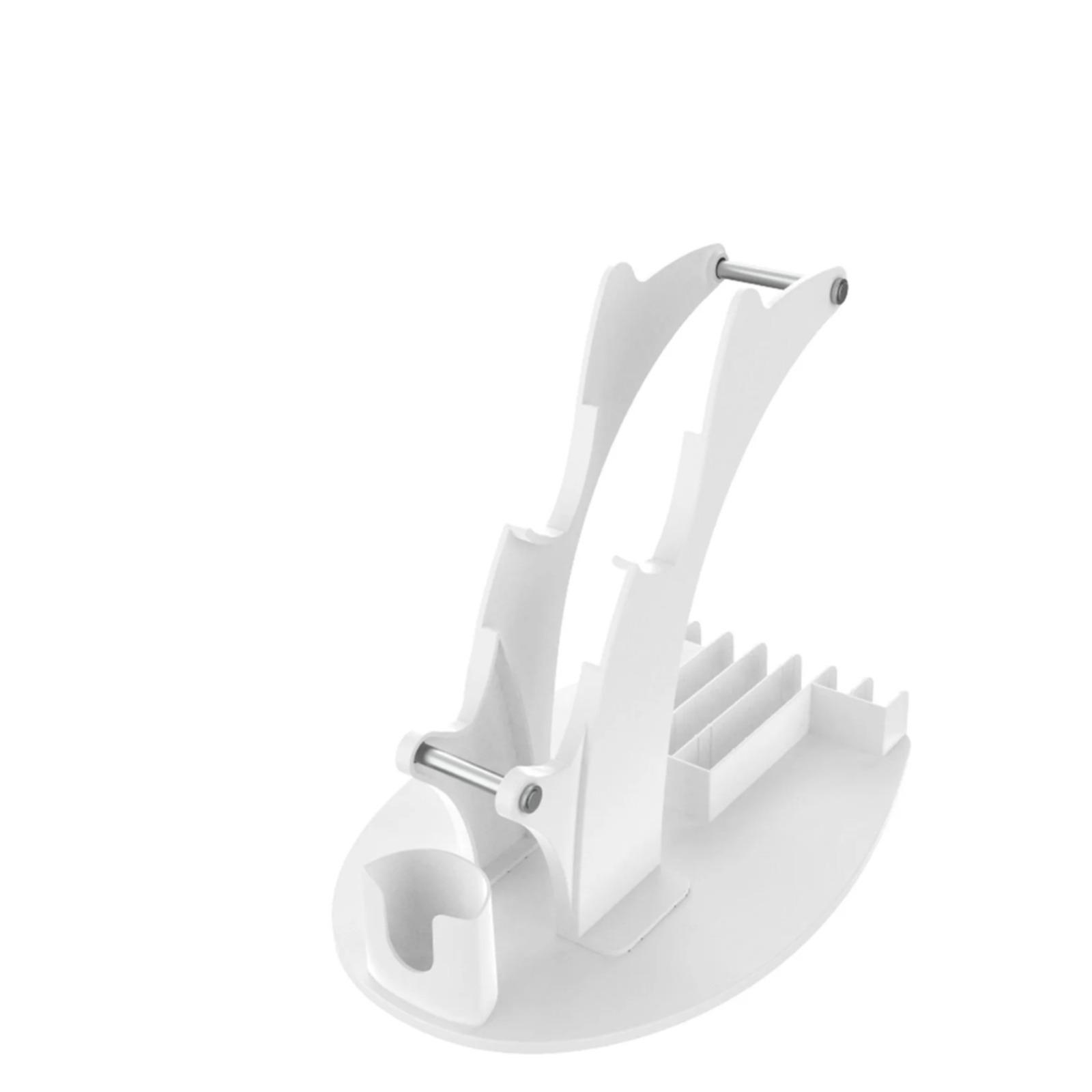 

Универсальная подставка для наушников и гарнитуры для компьютера на стол PS5/PS4/Xbox/NSPRO/PC Настольный держатель для настольного компьютера Поддержка игровых дисков Поддержка игровой гарнитуры 26*26*17cm белый