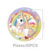 Cartoon Rainbow Unicorn Birthday Decoration Balloon Unicorn Plate Tablecloth Cake Decoration Party Supplies Birthday Gift