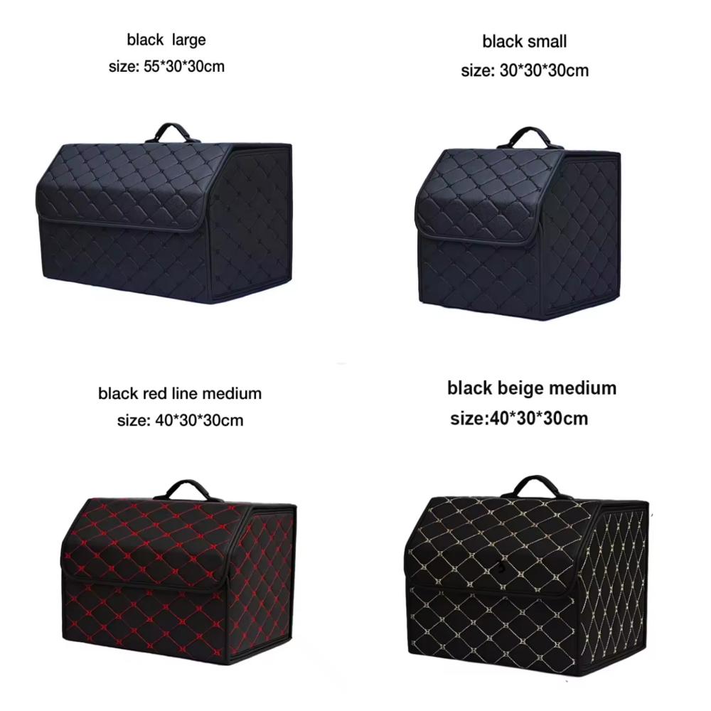 Car storage box car trunk storage storage box leather storage box box folding multi-functional car supplies travel outing