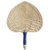 Handmade Chinese-Style Summer Fan: Woven Cattail, Handle-Wrapped, Home Decor