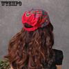 WTEMPO Women Casual Mexican Style Ethnic Vintage Embroidery Flower Black Blue Pink Red Printed Hats