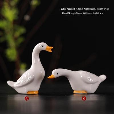 Adorno de Bonsái Pato de Cerámica Molido