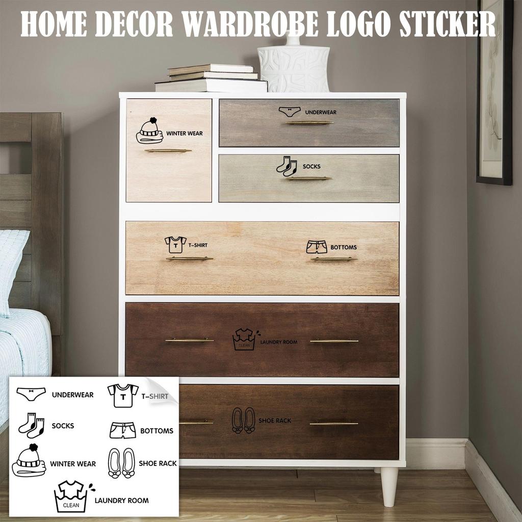 Home Decor Wardrobe LogosSticker Decal Bedroom Vinyl Art Mural