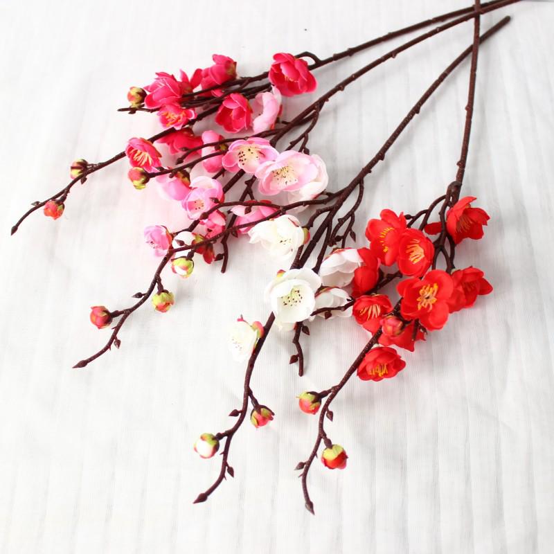 47cm Wax Plum Blossom Silk Flower for Photography and Wedding Decor