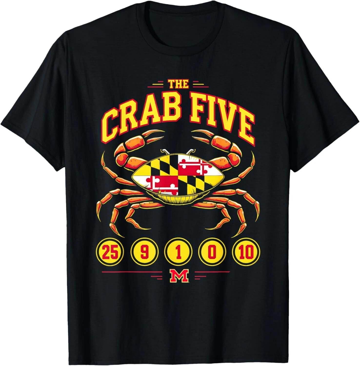 The Crab Five Crab Flag Maryland T-Shirt unisex T-Shirt S