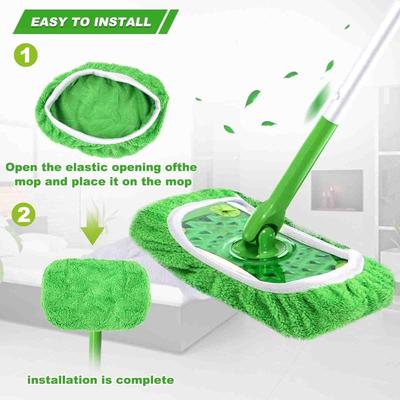 Replacement Microfiber Mop Pads Reusable Floor Wet & Dry Sweeper Mop Head Shoe Covers Window Cleaning Cloths Washable Rags Towel