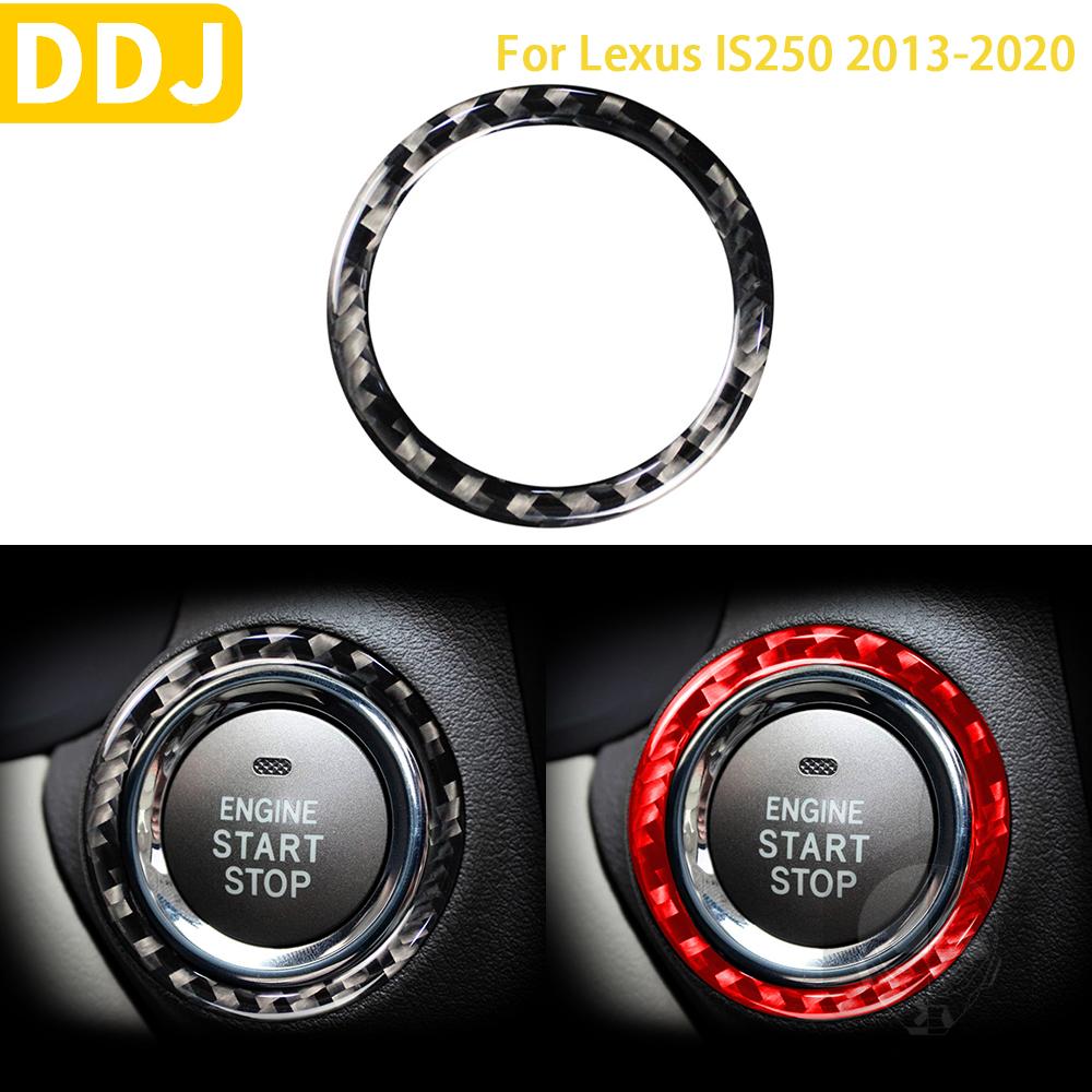 

Для Lexus IS250 300 350C 2013-аксессуары для автомобиля из углеродного волокна, внутренняя отделка кнопки запуска, наклейки, модификация