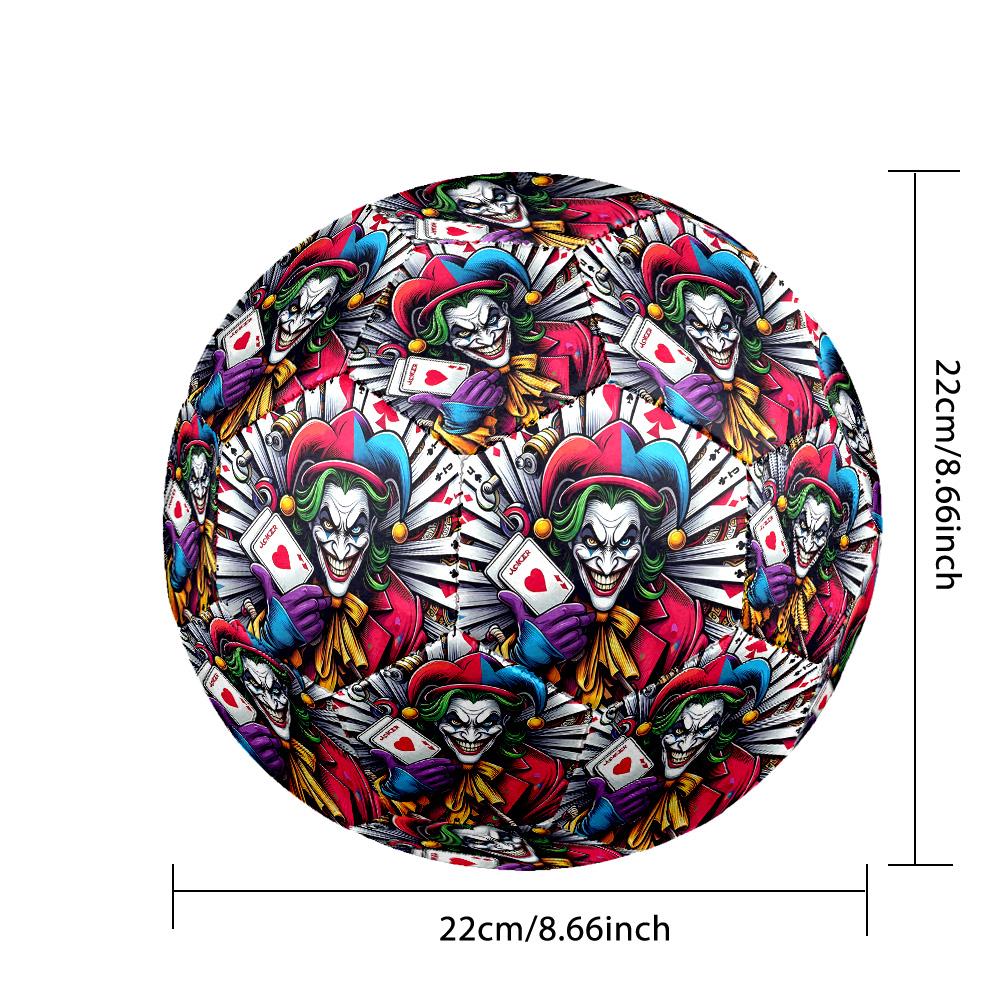 Joker Printed Size 5 Standard Football, Waterproof PU Training Soccer Ball for Outdoor Sports