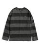 Peullukeu Slam Logo Stripe Pigment Long Sleeve T-Shirt Dark Gray Flt715