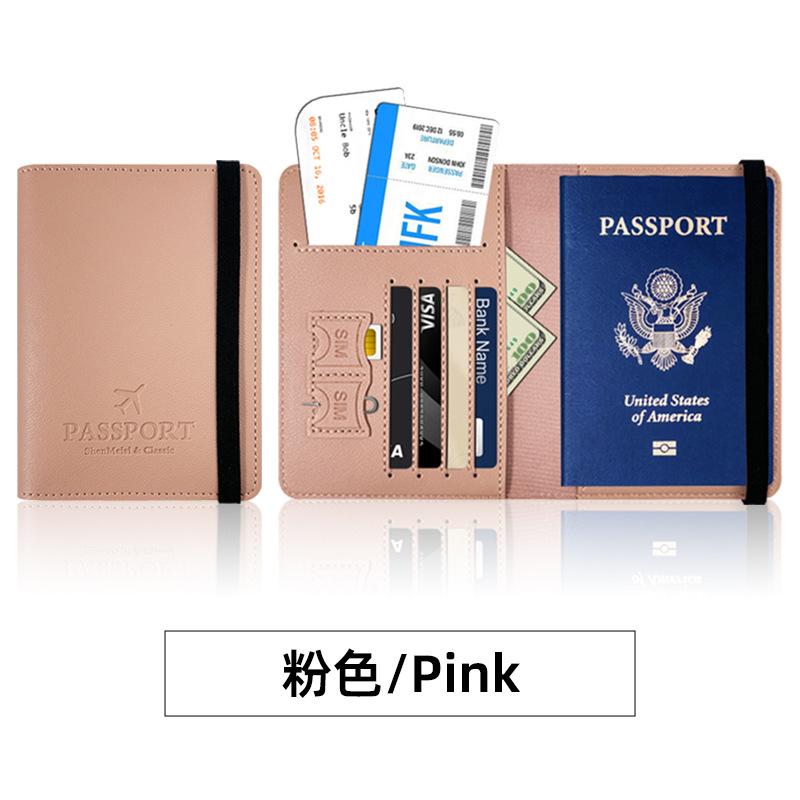 Multi-card Strap Passport Protection, This Set of Pu Thickened Leather Passport Clip Can Be Determined LOGO Leather Passport Bag