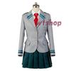 [wtshop] My Hero Academia Ochako Uraraka, Momo Yaoyorozu, and Tsuyu Asui from U.A. High School Girls' Uniform Cosplay Costume (Women's XL)