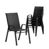 Patio Chairs Gardeon 6X Outdoor Stackable Chairs Lounge Bistro Set Patio Furniture