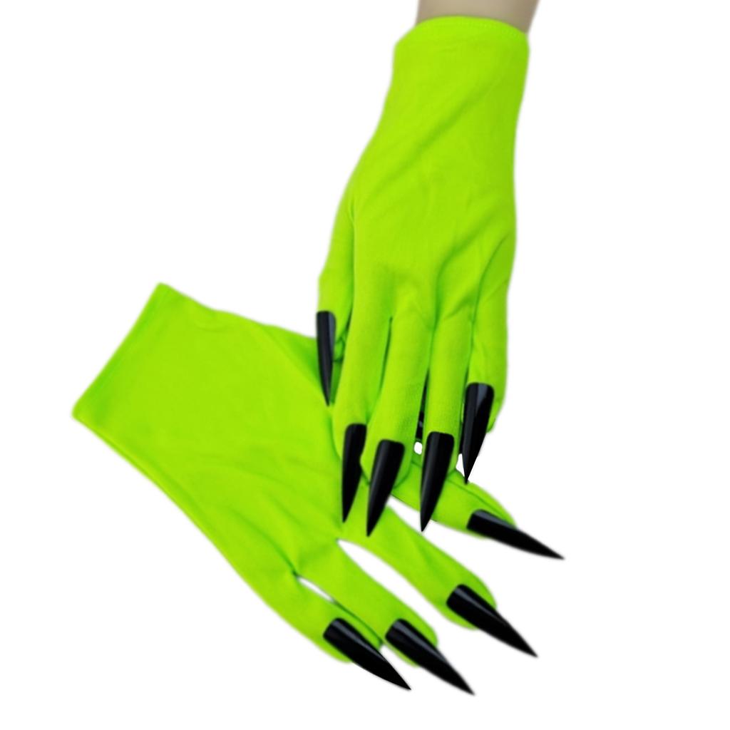 Realistic Long Nail Claw Gloves Perfect for Halloween and Costume Parties Comfortable Short Gloves for Adults and Teens