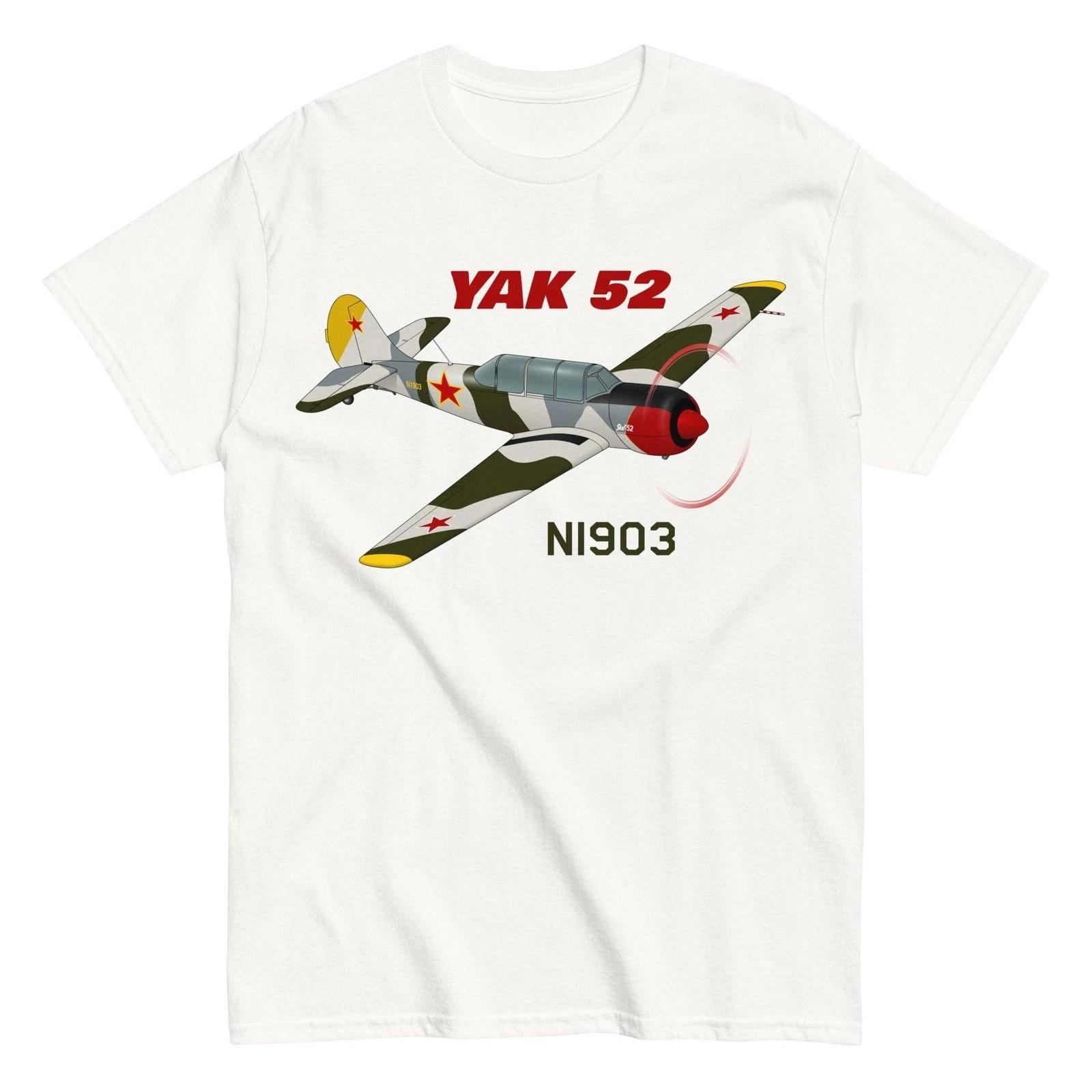 Футболка с индивидуальным дизайном самолета Як-52 - Персонализированная с вашим номером 4XL
