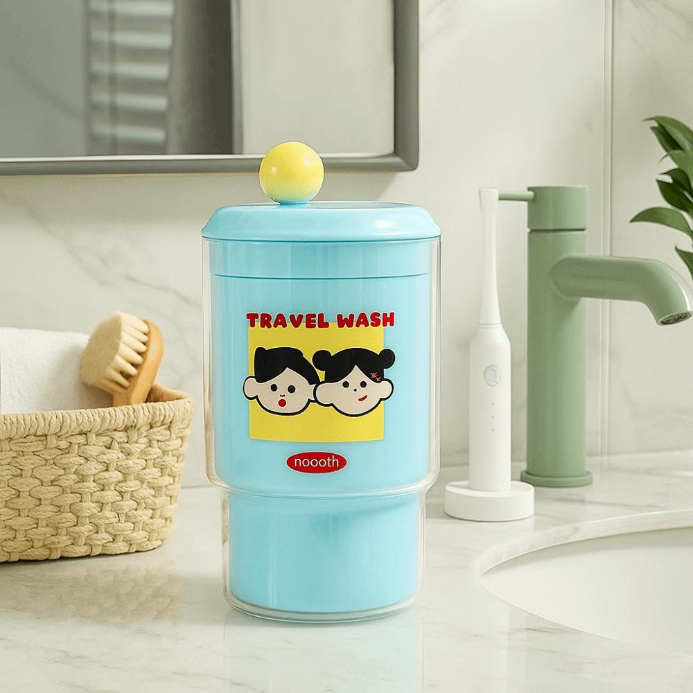 Portable Teeth Brushing Cup Built-In Toothbrush Toothbrush Storage Box Rinsing Cup  Business Trip