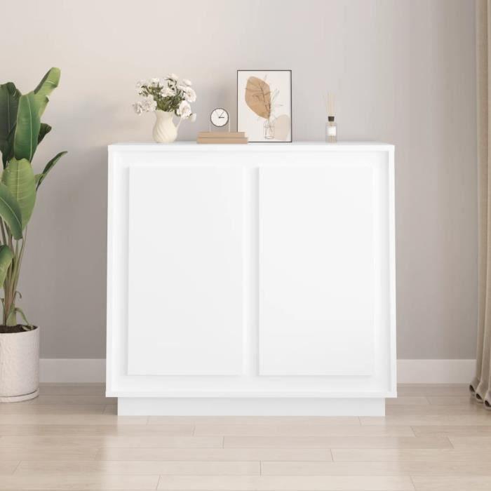 VidaXL Buffet blanc 80x34x75 cm bois d'ingénierie 819884