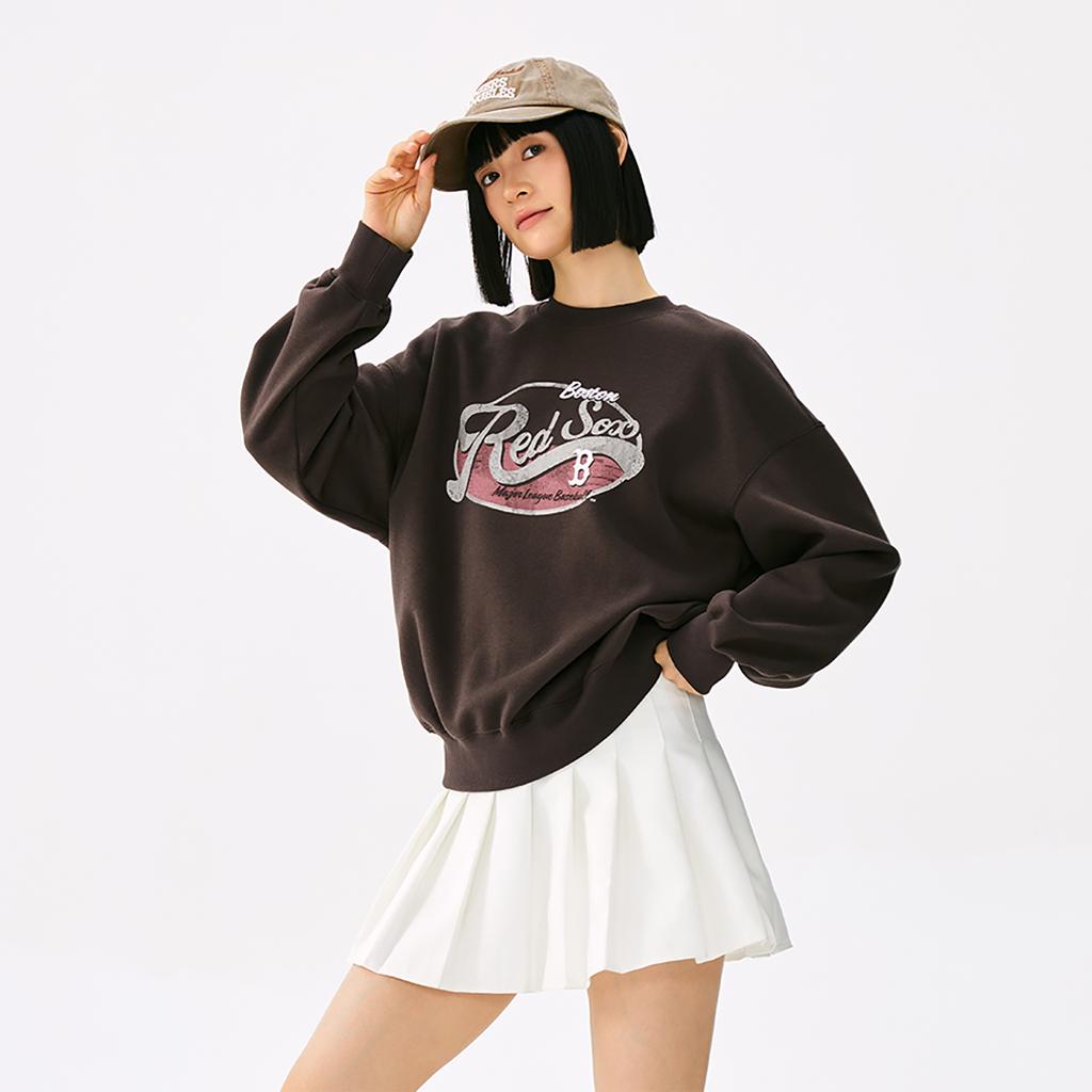 New MLB Preppy Style Collection Boston Red Sox 25FW Sweatshirt Unisex 3AMTV1054-43BRS