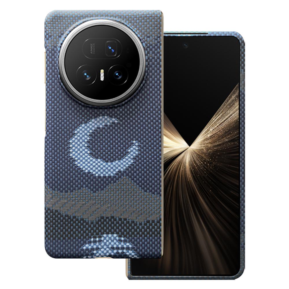 For Honor Magic V5 5G Magnetic Case Aramid Fiber Phone Cover with Metal Lens Frame/Front Frame