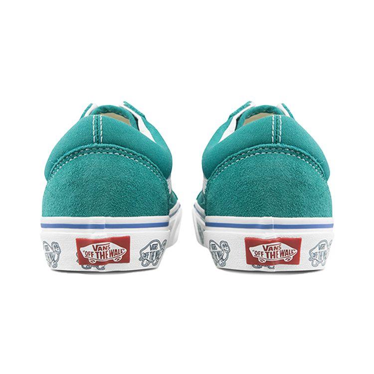 Vans Old Skool Series Turtle Print Retro Low-Top Skate Shoes Unisex Sneakers Light-Green VN0A3WKT4RT
