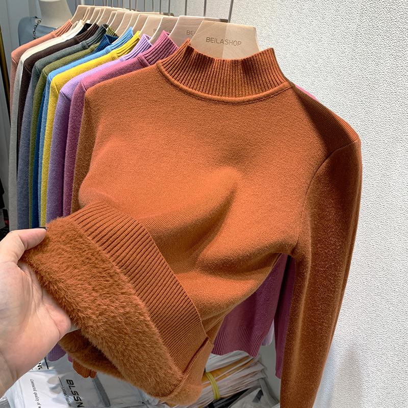Plus Size Cartoon Knit Pullover Sweater: Cute, Loose Fit, Mid-Length, Perfect for Autumn/Winter.