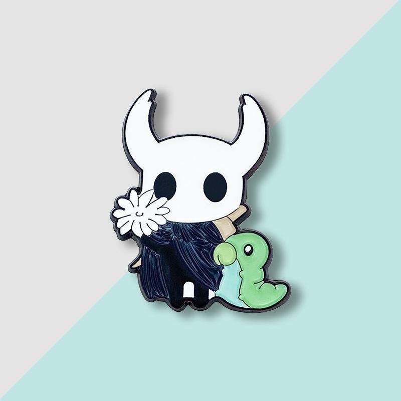 Creative Cartoon Hollow Knight Metal Brooch - Enamel Monster Bug Badge Accessories