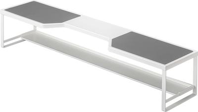 Yamazaki Jitsugyo Stove Back Rack with Exhaust Vent Cover 75cm For Stove White Approx. W82.5XD18XH15cm Plate Tall Kitchen Rack 5652